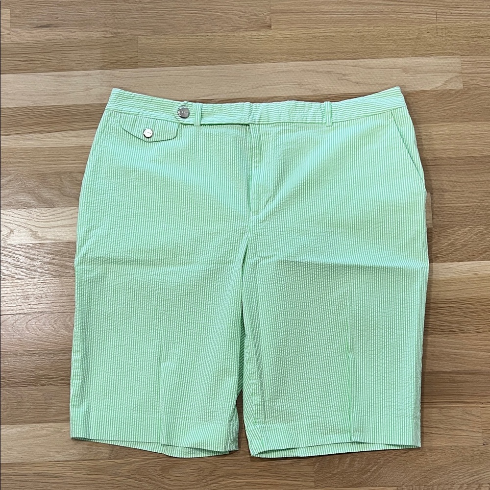 Polo by Ralph Lauren Light Green & White Golf Shorts